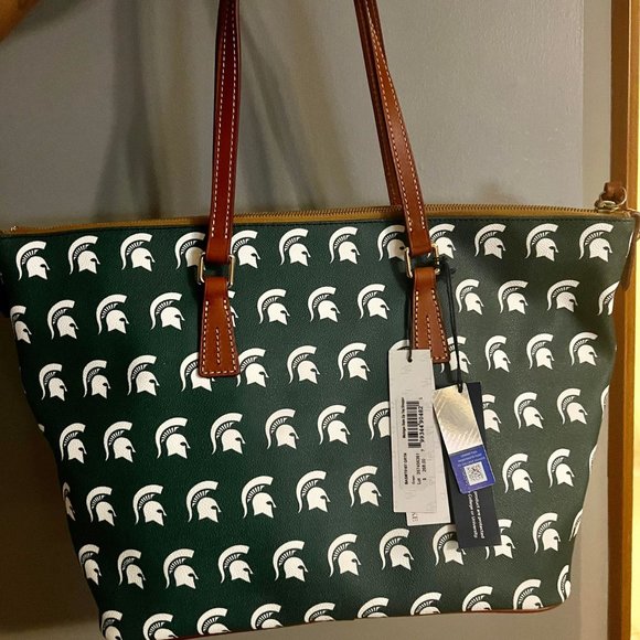 BRAND NEW DISCONTINUED DOONEY & BOURKE MICHIGAN STATE TOTE BAG PURSE - Picture 2 of 3